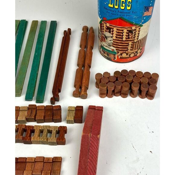 Vintage Original Lincoln Logs Set 2C - Missing Lid CK1538 - Picture 2 of 10